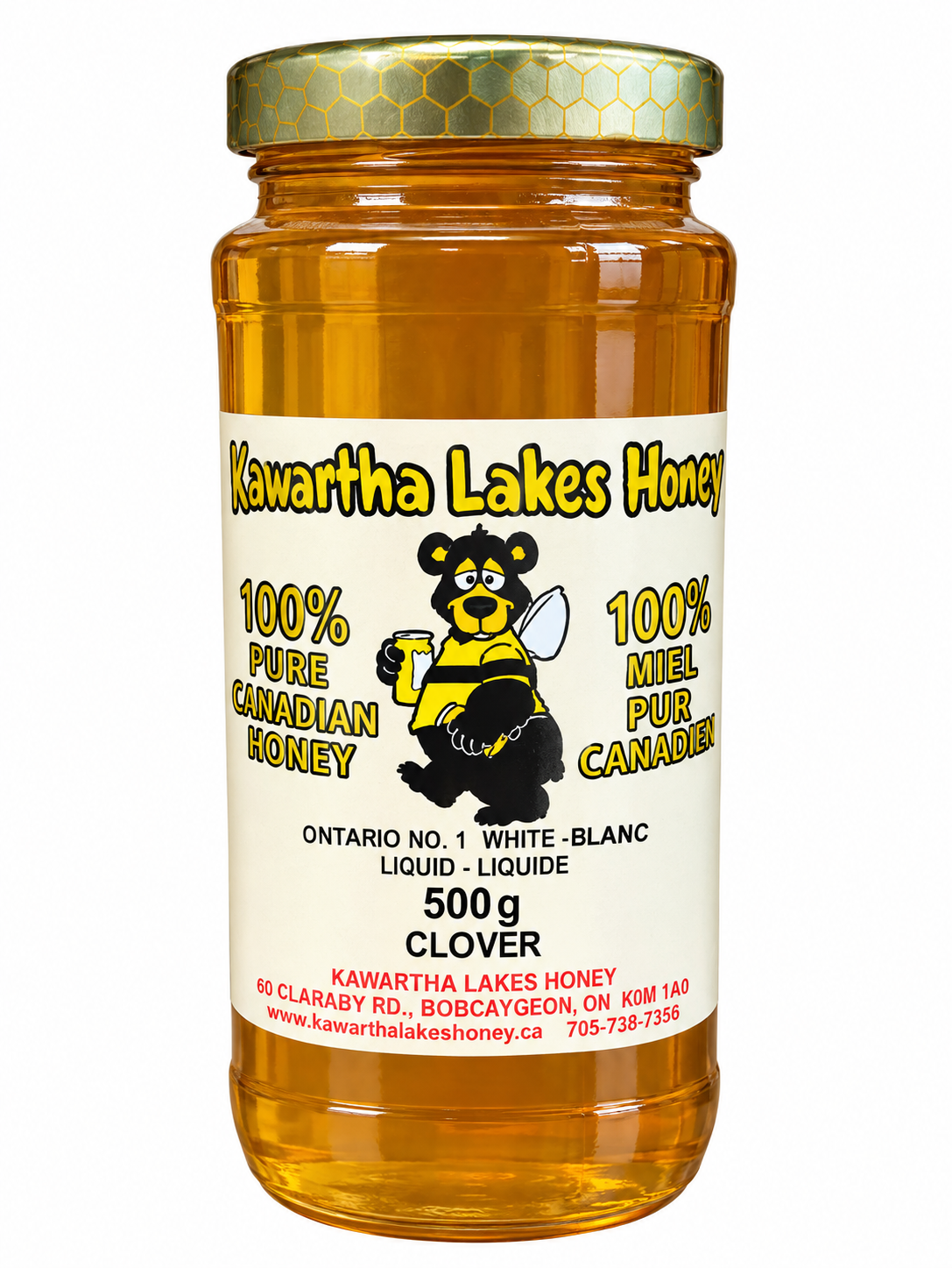 Kawartha Lakes Honey – 100% Pure Canadian Clover Honey, 500 g